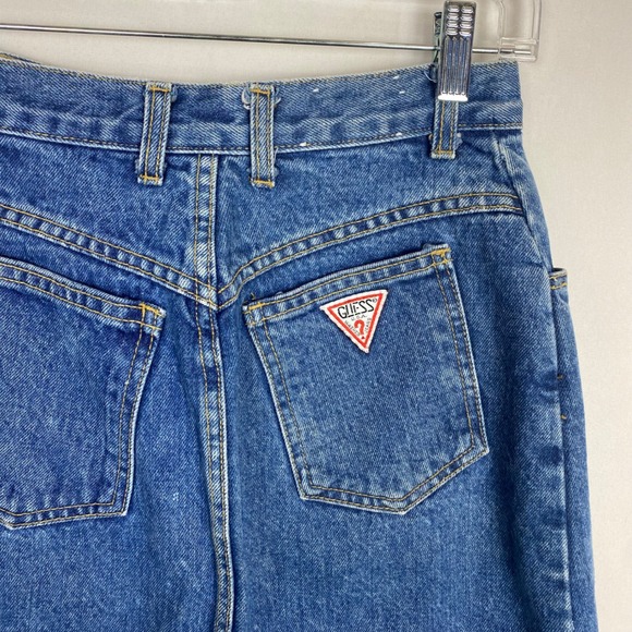 Vintage 80's Guess By Georges Marciano Demin Skirt Size 29 - Picture 4 of 6